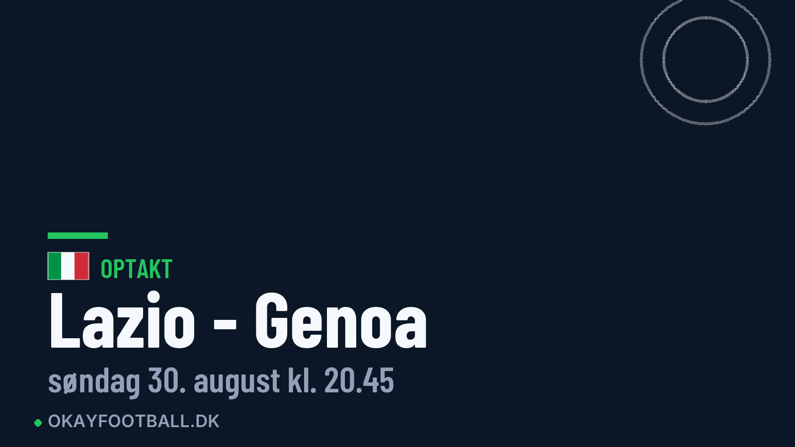 Optakt: Lazio mod Genoa