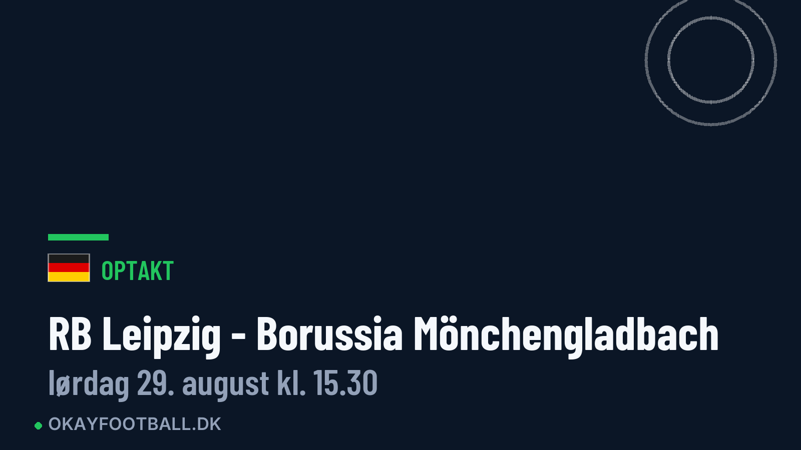 Optakt: RB Leipzig mod Borussia Mönchengladbach