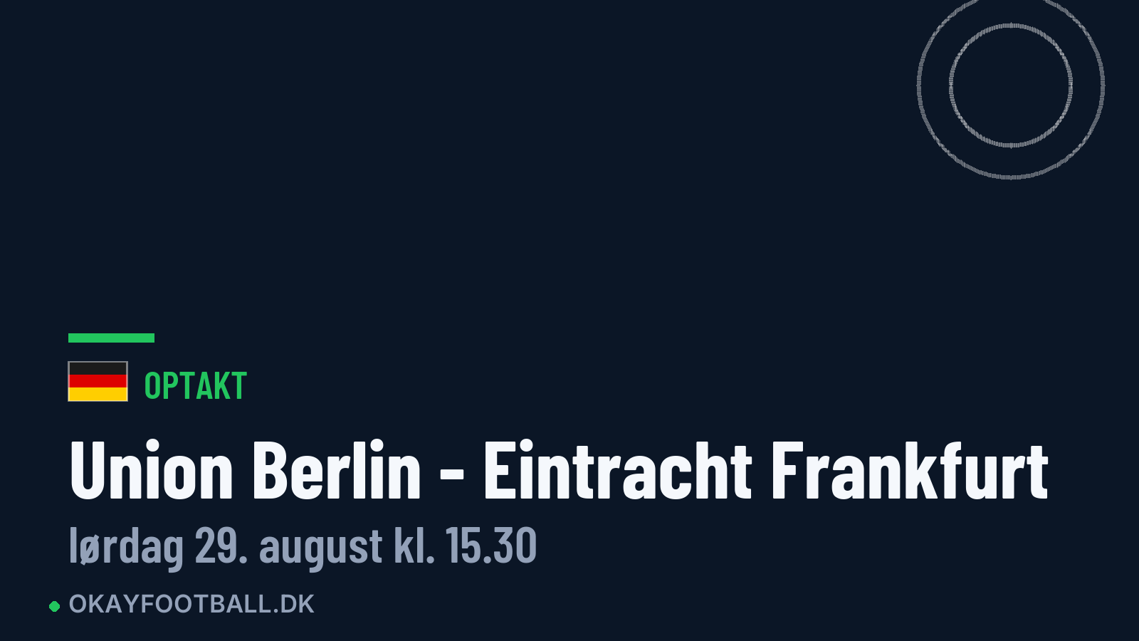 Optakt: Union Berlin mod Eintracht Frankfurt