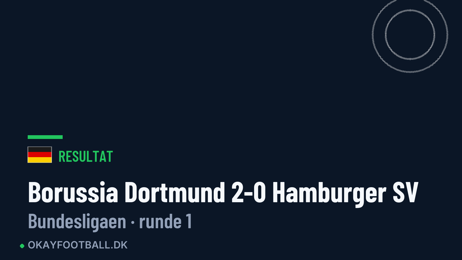 Borussia Dortmund 2-0 Hamburger SV