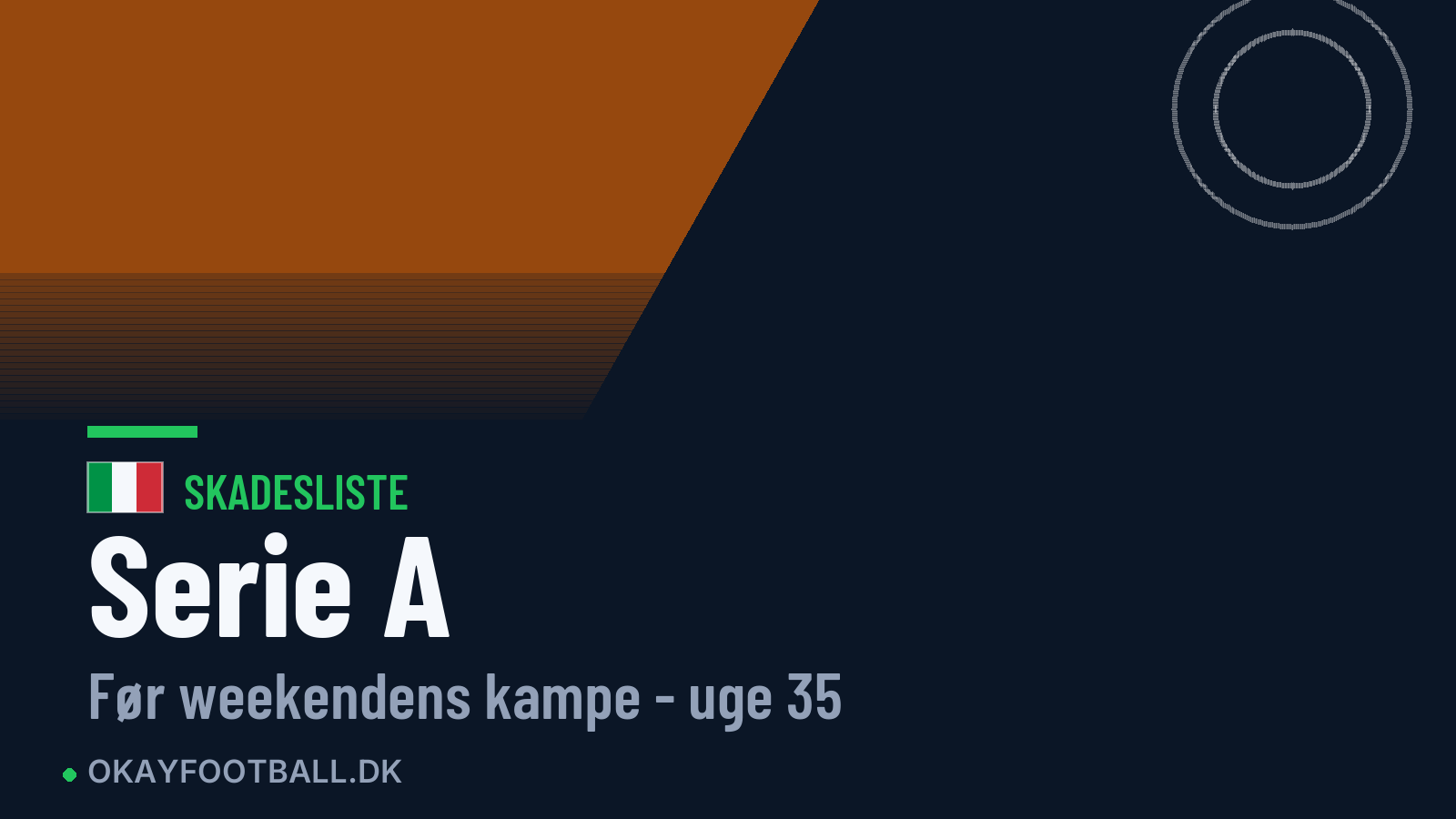 Serie A: skadesliste uge 35