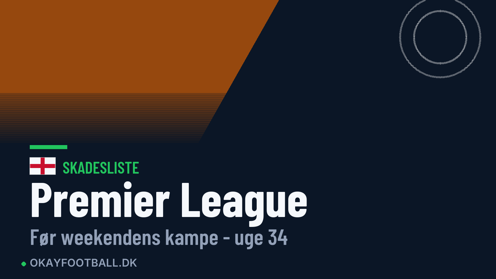 Premier League: skadesliste uge 34