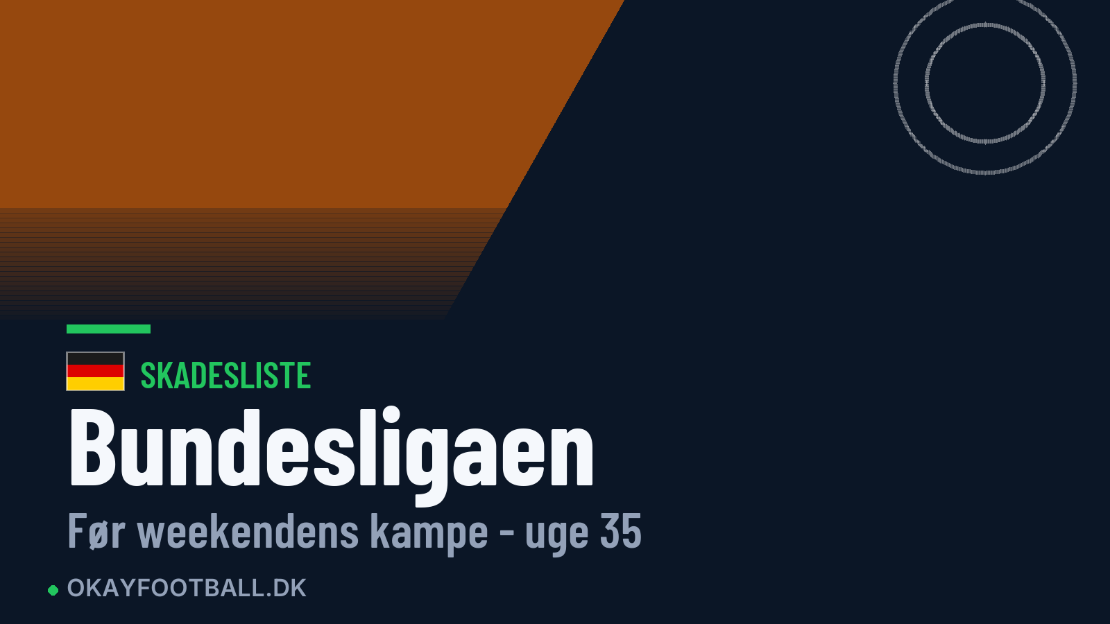 Bundesligaen: skadesliste uge 35