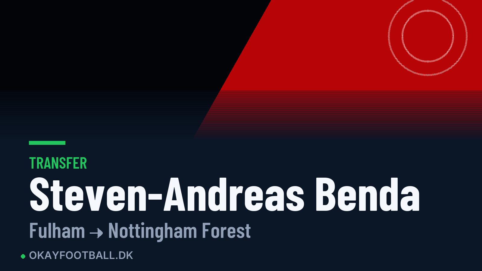 Steven-Andreas Benda skifter til Nottingham Forest