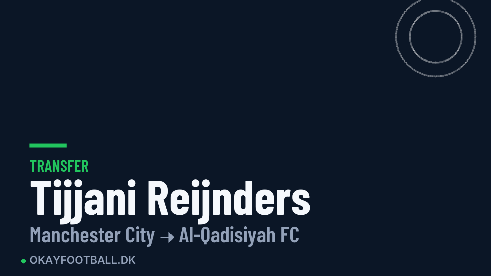 Tijjani Reijnders skifter til Al-Qadisiyah FC