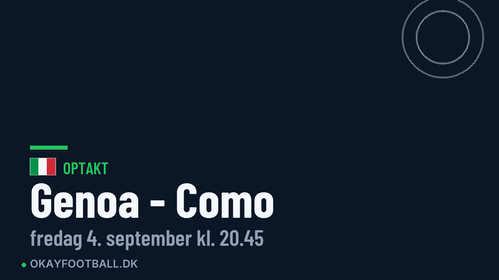 Optakt: Genoa mod Como