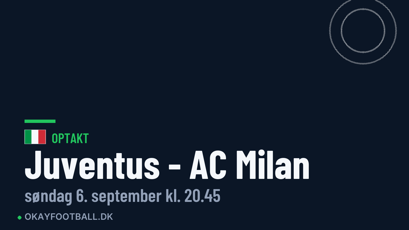 Optakt: Juventus mod AC Milan
