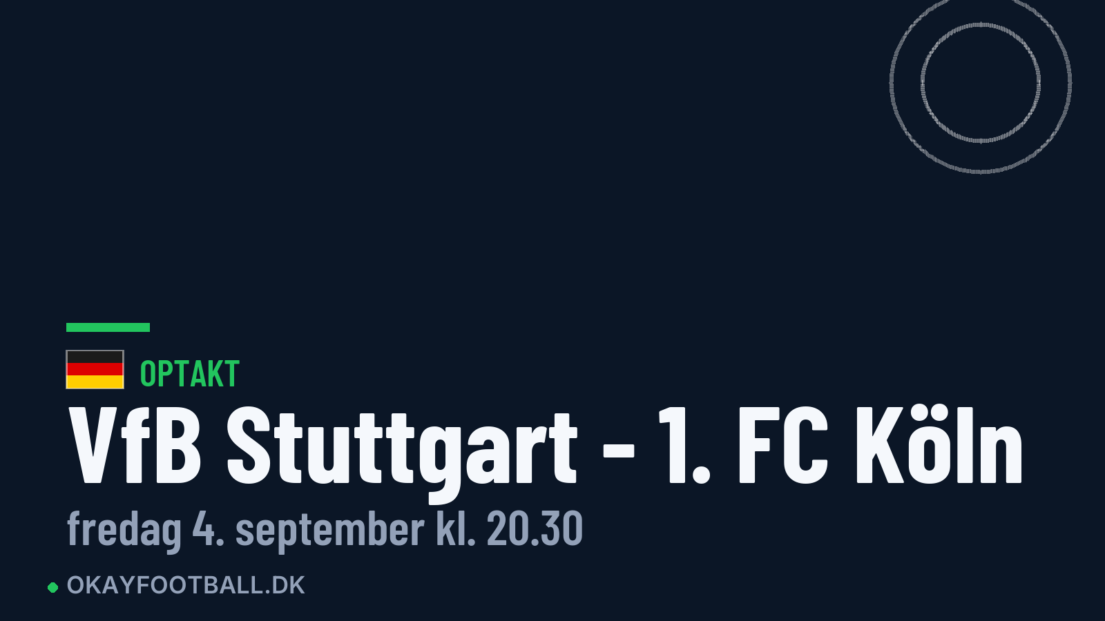 Optakt: VfB Stuttgart mod 1. FC Köln