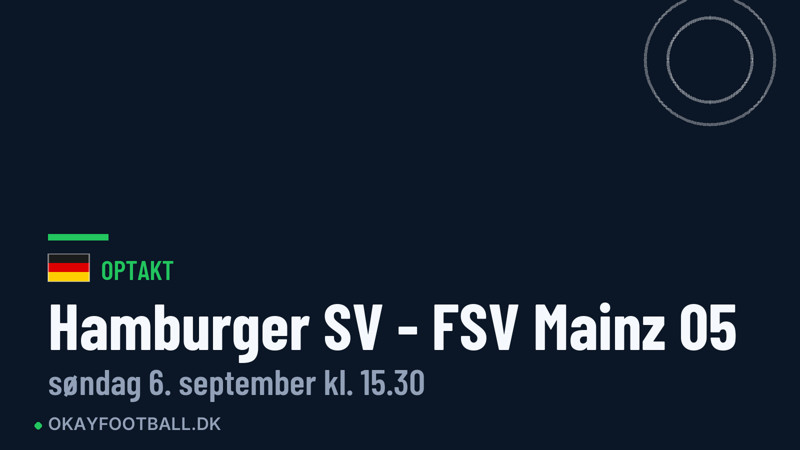Optakt: Hamburger SV mod FSV Mainz 05