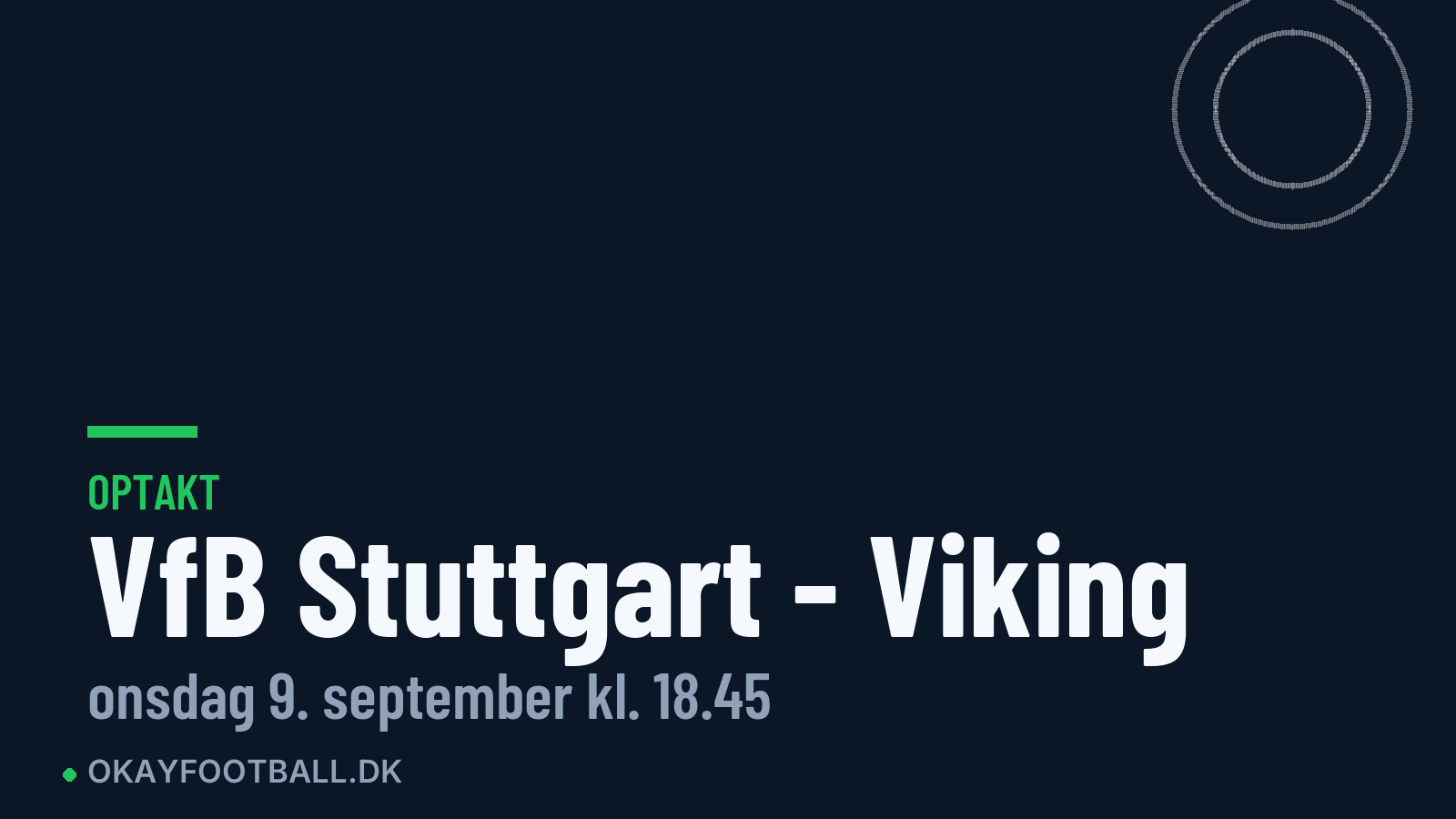 Optakt: VfB Stuttgart mod Viking