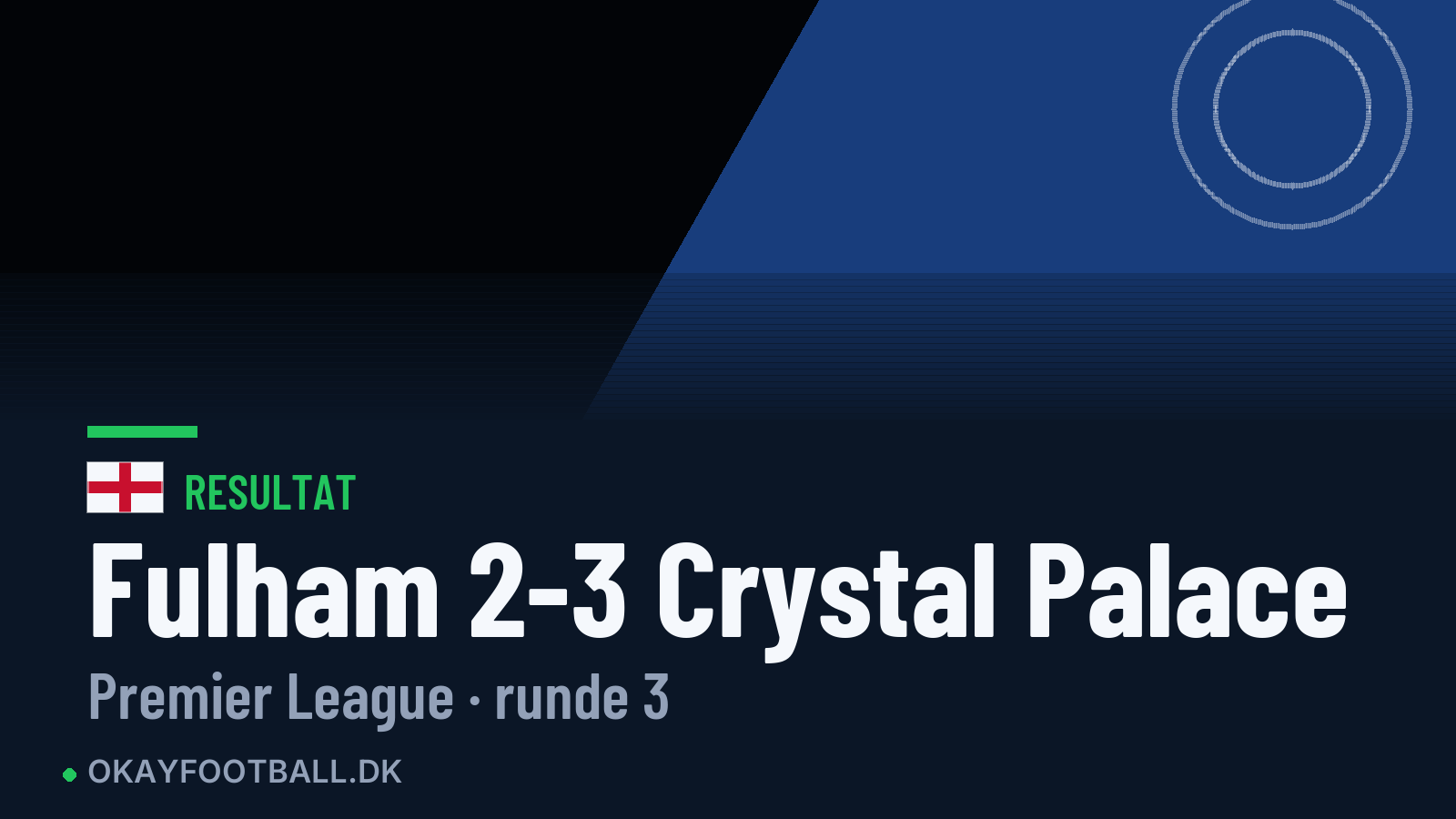 Fulham 2-3 Crystal Palace