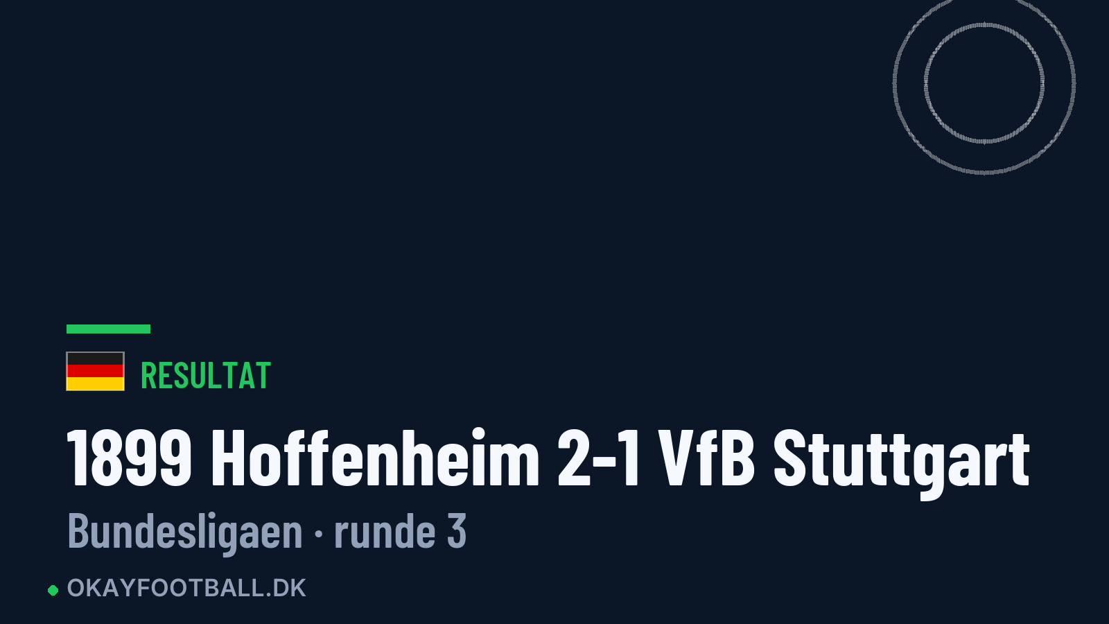 1899 Hoffenheim 2-1 VfB Stuttgart