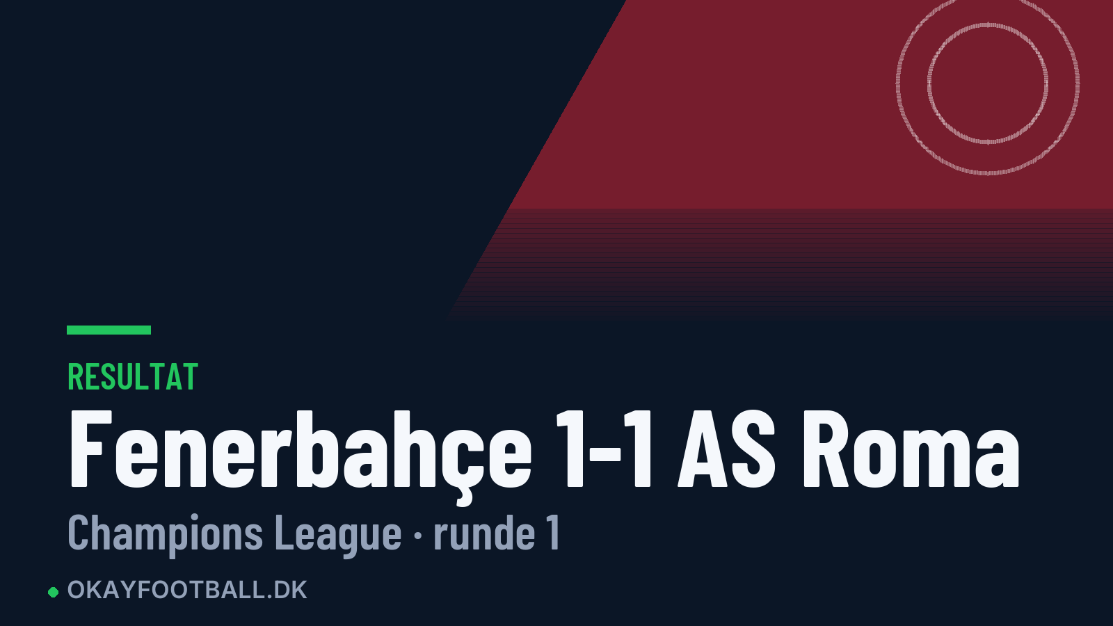 Fenerbahçe 1-1 AS Roma