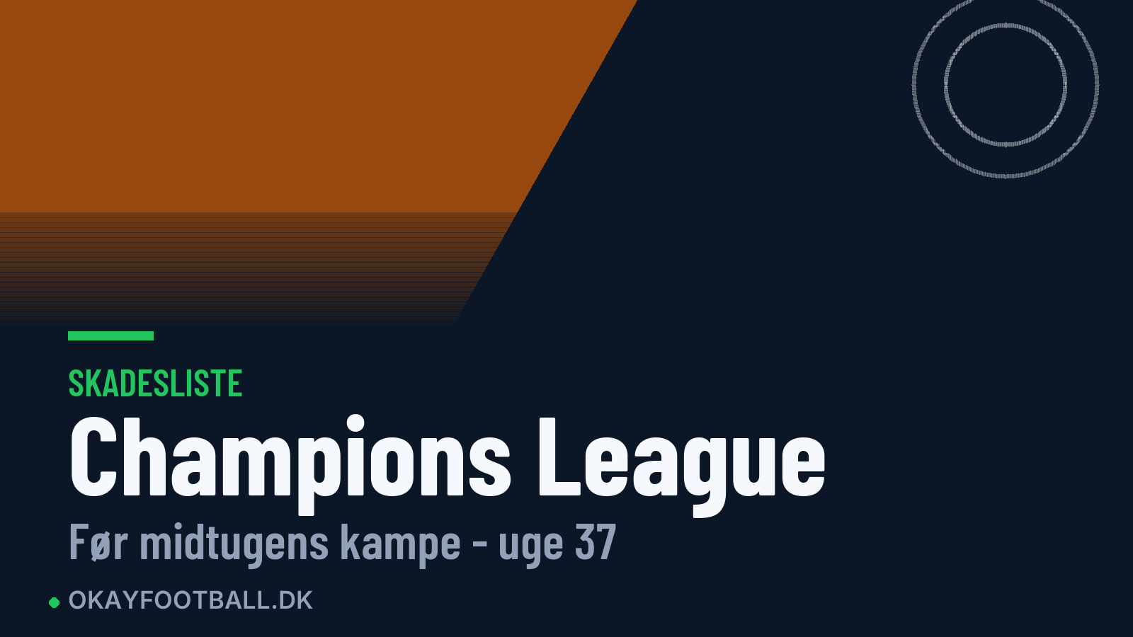 Champions League: skadesliste uge 37