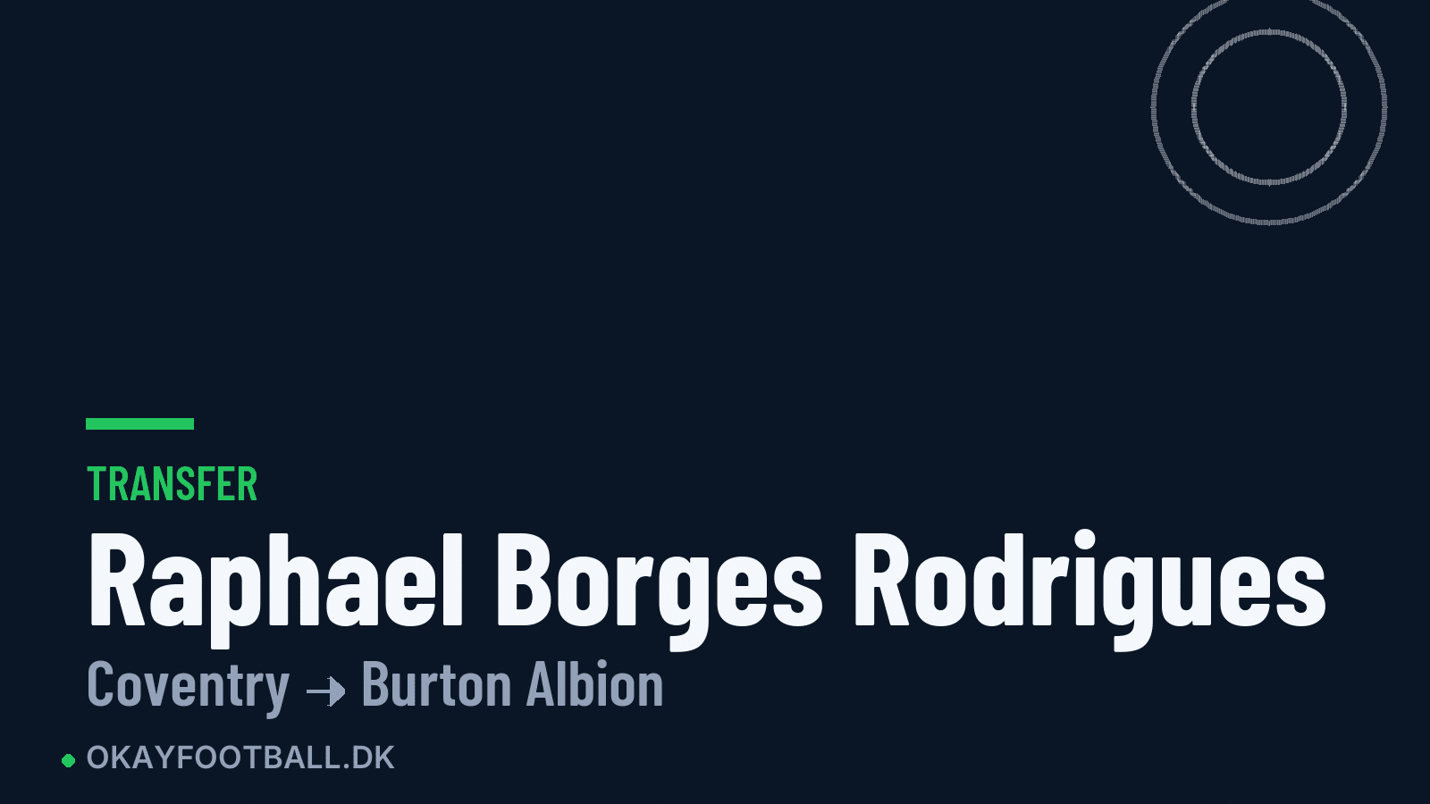 Raphael Borges Rodrigues skifter til Burton Albion