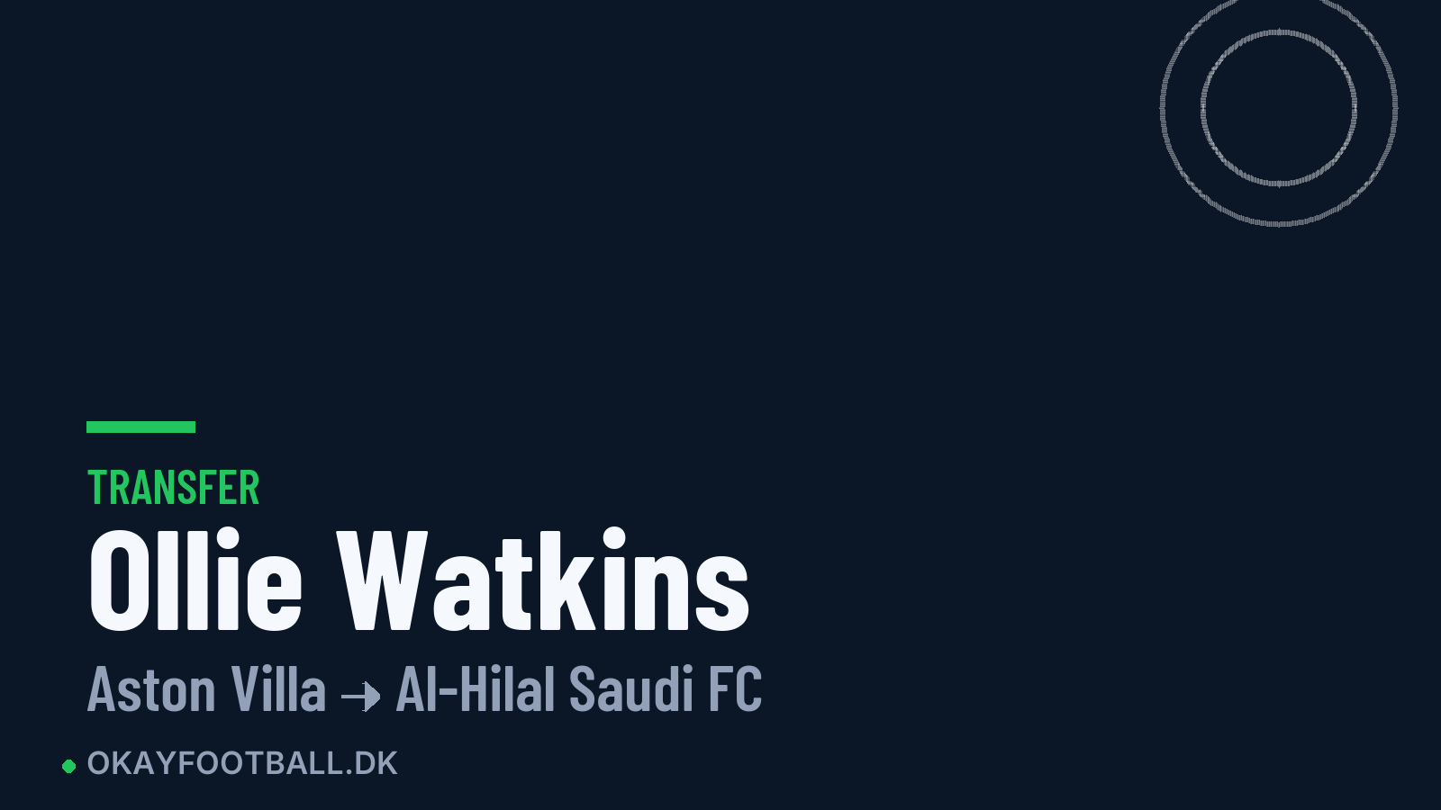 Ollie Watkins skifter til Al-Hilal Saudi FC