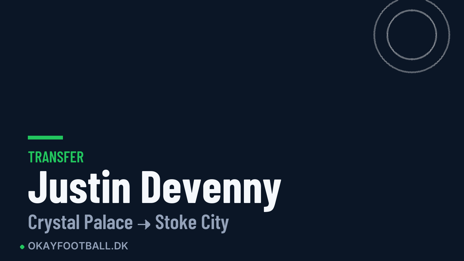 Justin Devenny skifter til Stoke City