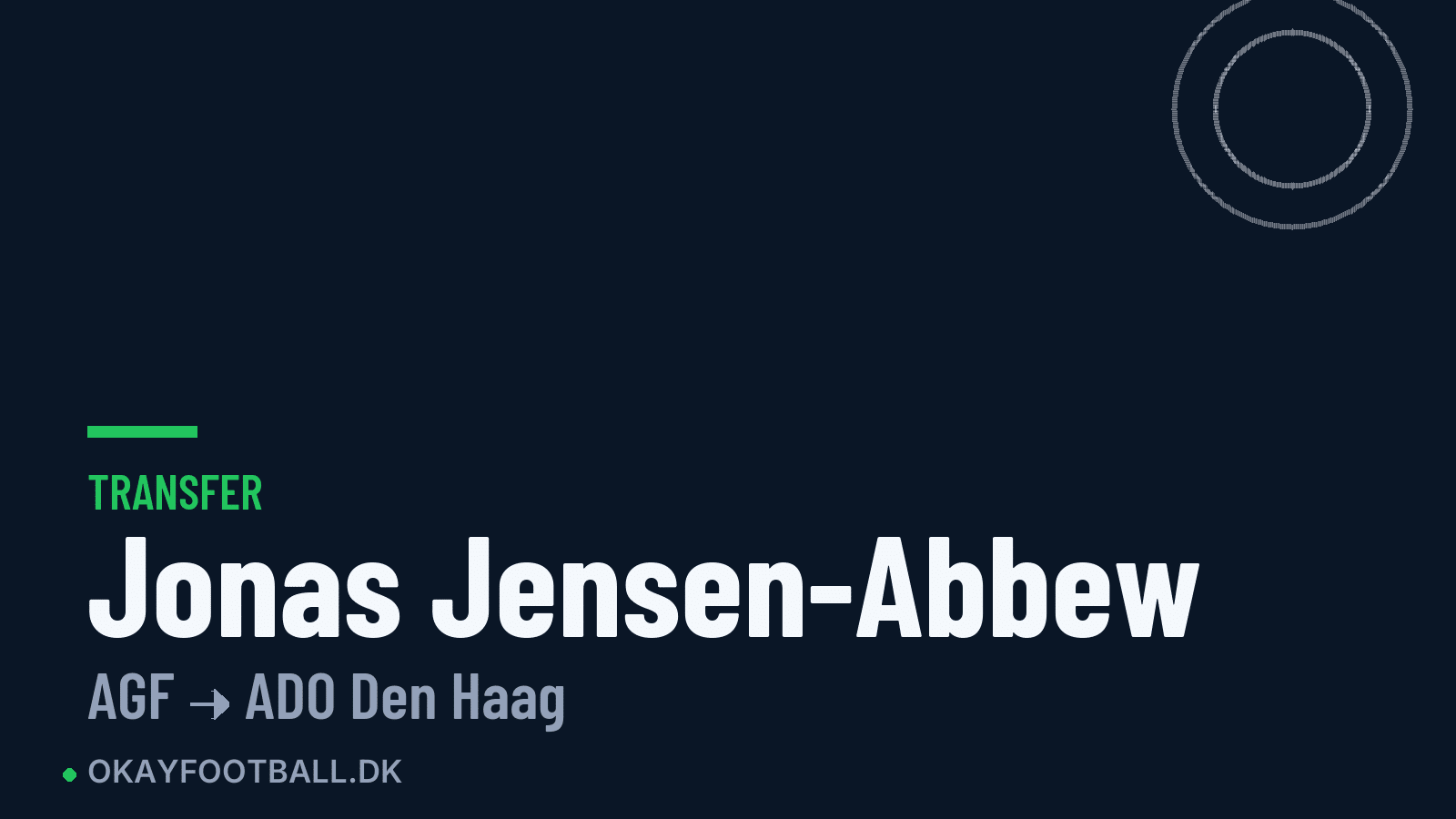 Jonas Jensen-Abbew skifter til ADO Den Haag