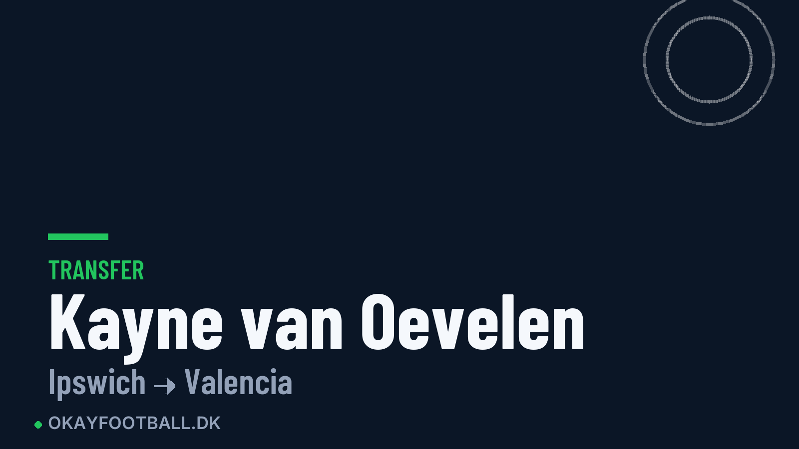 Kayne van Oevelen skifter til Valencia