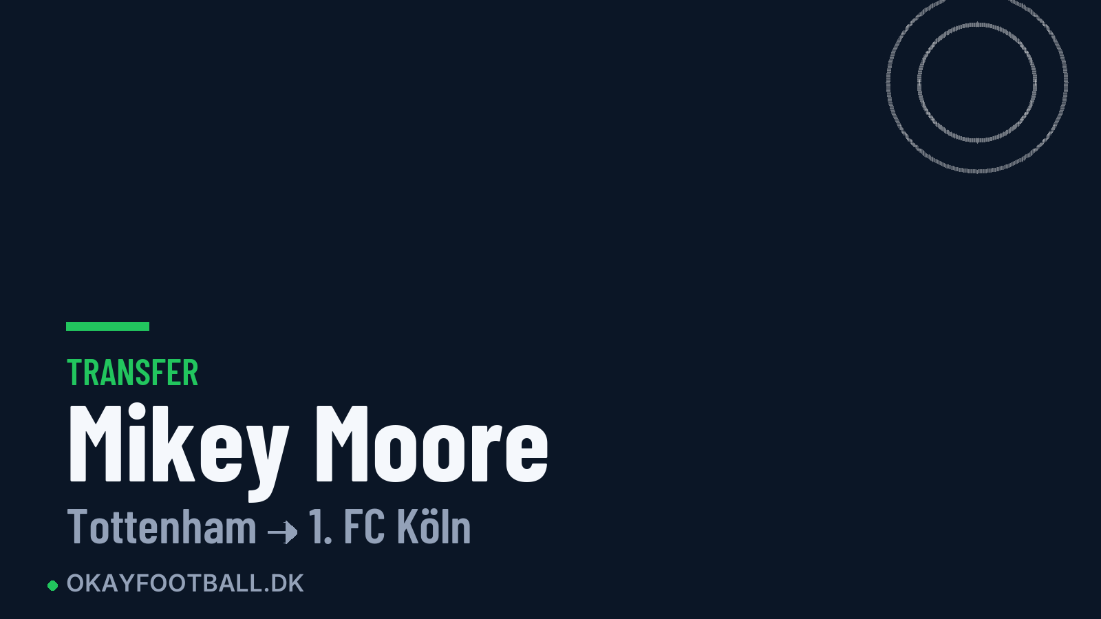 Mikey Moore skifter til 1. FC Köln