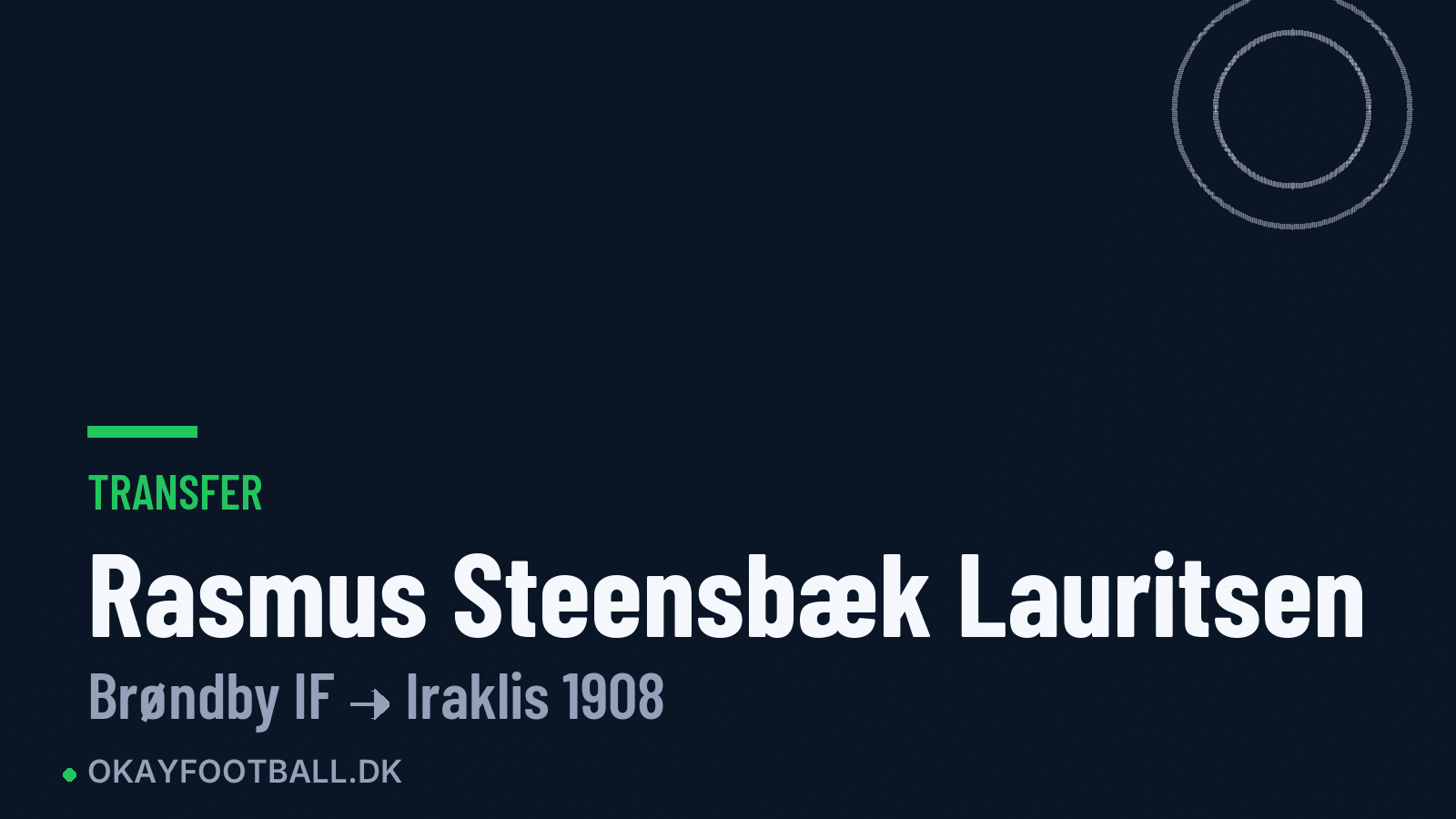 Rasmus Steensbæk Lauritsen skifter til Iraklis 1908