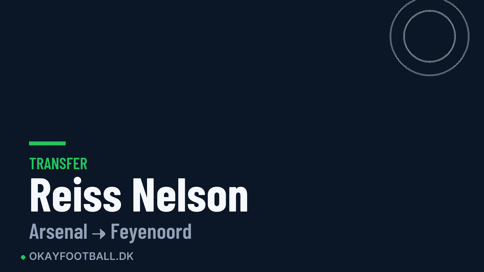 Reiss Nelson skifter til Feyenoord
