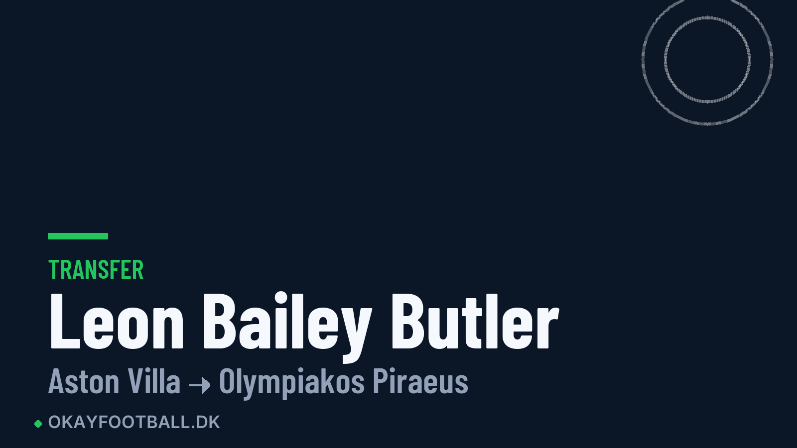 Leon Bailey Butler skifter til Olympiakos Piraeus